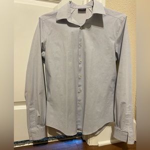 Van Heusen flex slim fit size M blue checkered dress shirt